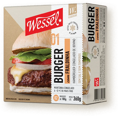 Hamburguer Fraldinha Bov Wessel 12x360g